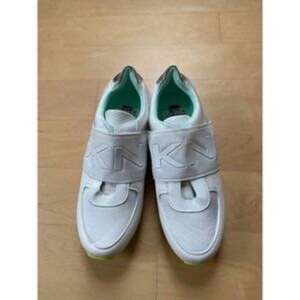 DKNY White Sneakers with Mint Green Interior - Picture 1 of 9